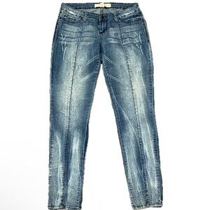 Charlotte Russe Pleated Skinny Jeans Size 8